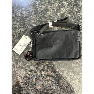 Kipling Boyd Crossbody Bag Black  Tonal KI5007 NWT NEW!!